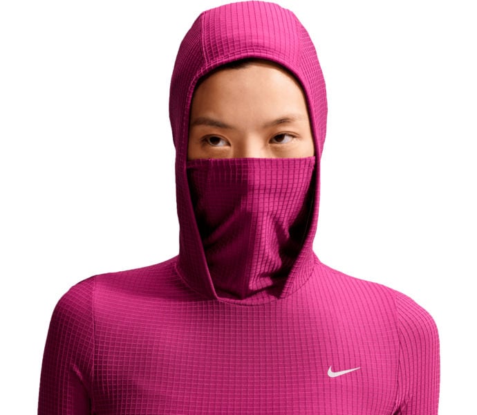 Nike SWIFT THERMA-FIT LONG-SLEEVE HOODED LÖPARTRÖJA Rosa