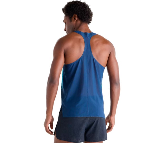 New Balance RACE DAY ULTRA LIGHT PRINTED SINGLET LÖPARLINNE Blå