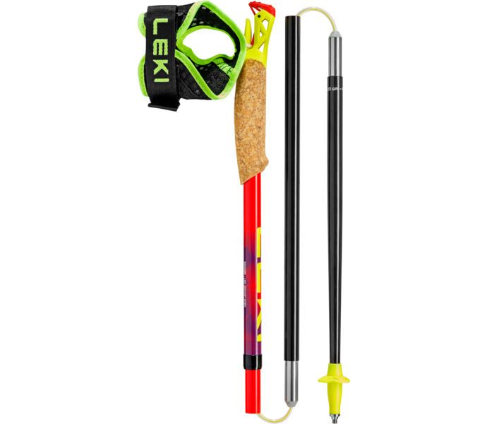 Leki Ultratrail FX. One Löparstavar kolfiber Röd