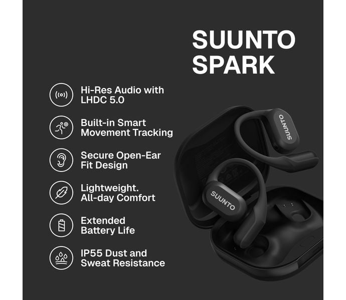 Suunto SPARK SPORTHÖRLURAR Svart