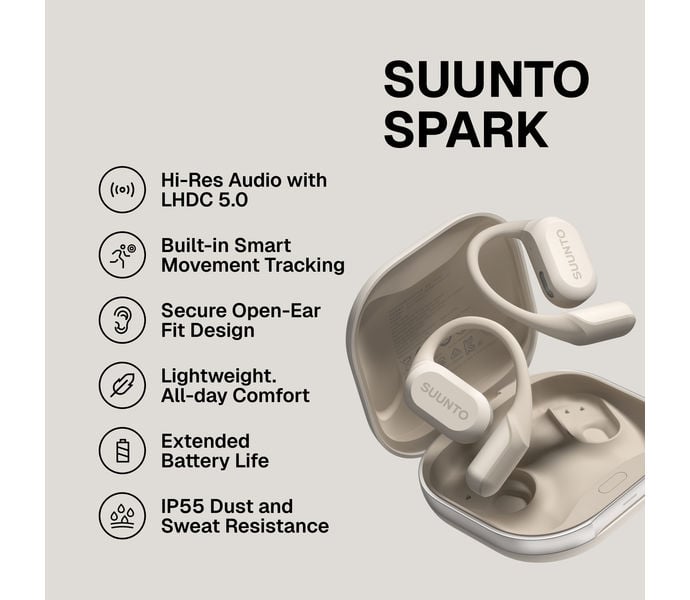 Suunto SPARK SPORTHÖRLURAR Vit