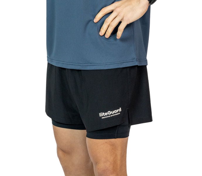 Liiteguard GLU-TECH RUNNING 2IN1 LÖPARSHORTS Svart