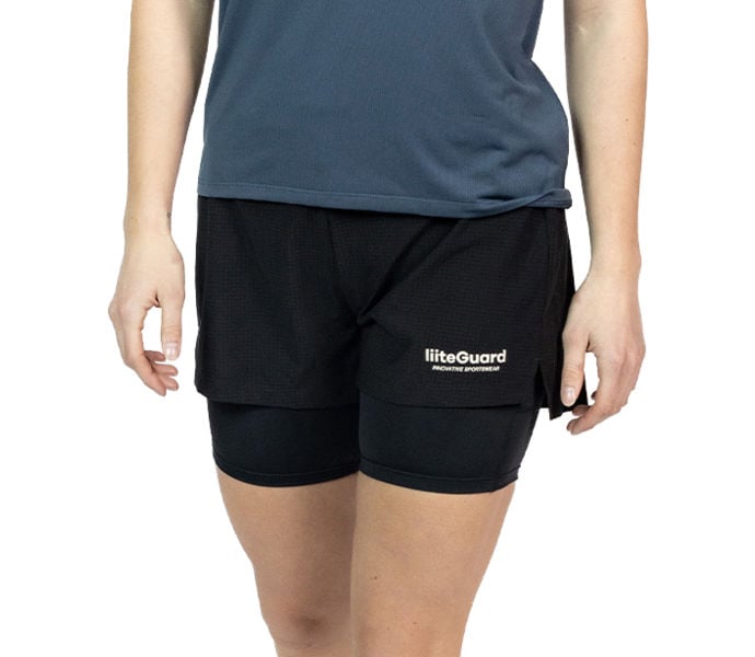 Liiteguard GLU-TECH RUNNING 2IN1 LÖPARSHORTS Svart