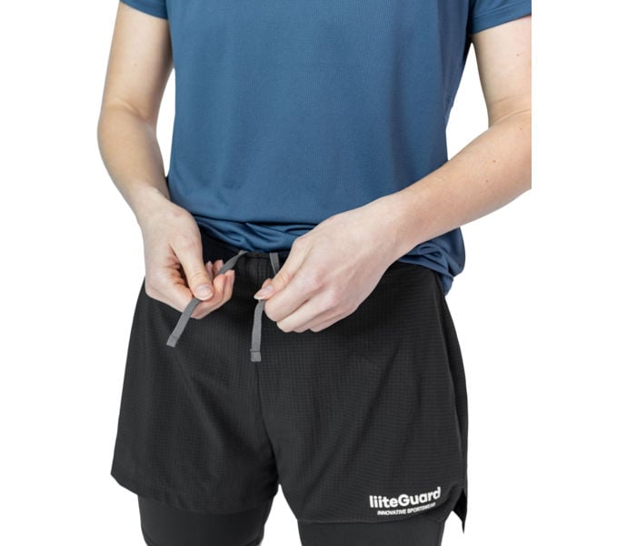 Liiteguard GLU-TECH RUNNING 2IN1 LÖPARSHORTS Svart