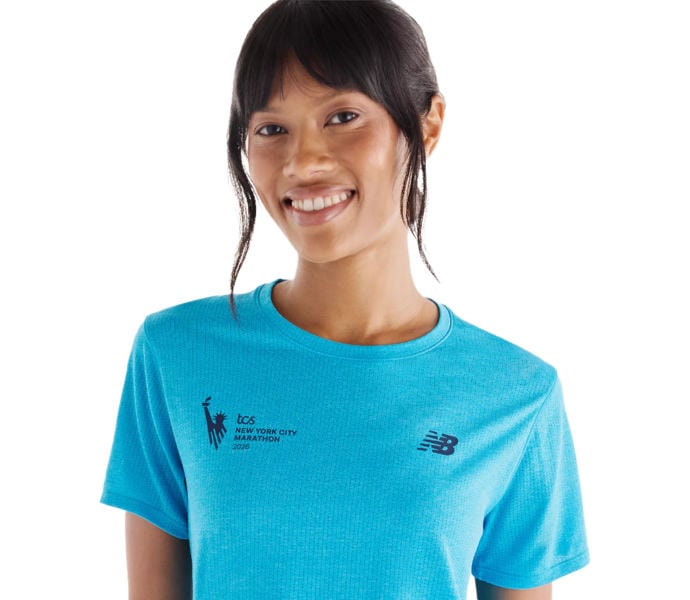 New Balance NYC MARATHON ATHLETICS T-SHIRT Blå