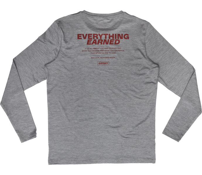 SAYSKY STATEMENT PACE LONG SLEEVE UNISEX LÖPARTRÖJA Grå