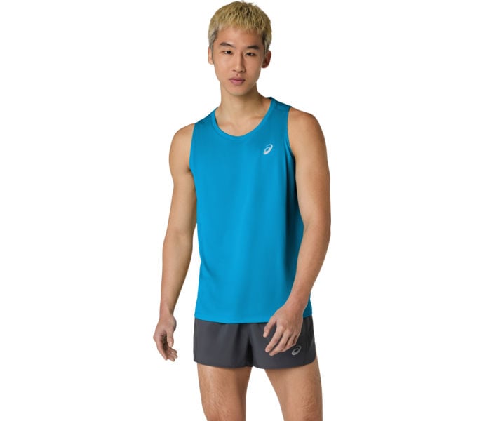 Asics CORE SINGLET LÖPARLINNE Blå