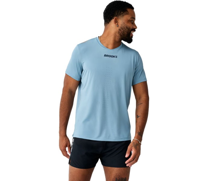 Brooks DASH COOLING SHORT SLEEVE LÖPARTSHIRT Blå