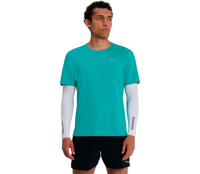 Saucony ENDORPHIN SHORT SLEEVE T-SHIRT Blå