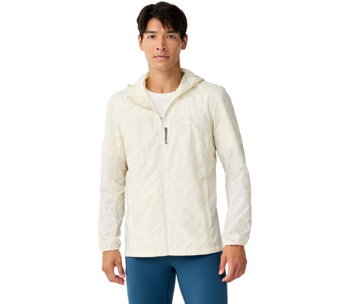 Brooks CANOPY REFLECTIVE JACKET LÖPARJACKA Beige