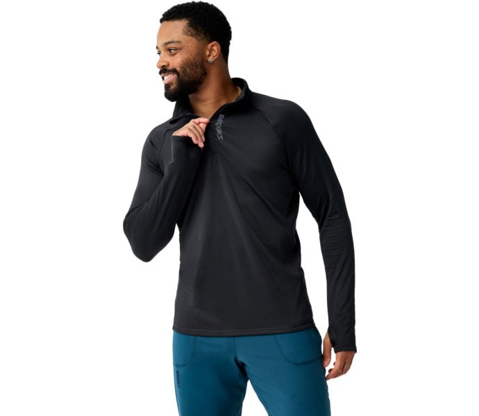 Brooks MOMENTUM THERMAL 1/2 ZIP LÖPARTRÖJA Svart